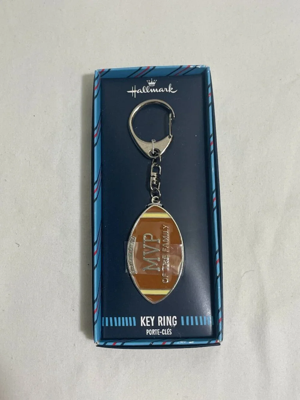 Hallmark MVP of the Family Football Key Ring Dad's Day Gift Keychain NIB